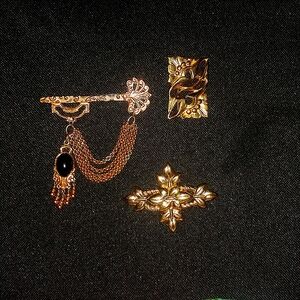 3 Vintage Brooches Bundle